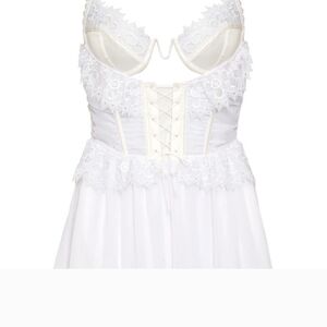 FOR LOVE AND LEMONS Elegant‎ White Lace Corset Dress SIZE M,SIZE L